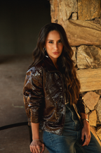 Jaqueta Over Alexia Over - Croco Caf�