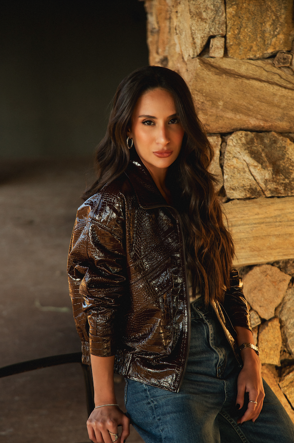 Jaqueta Over Alexia Over - Croco Caf�