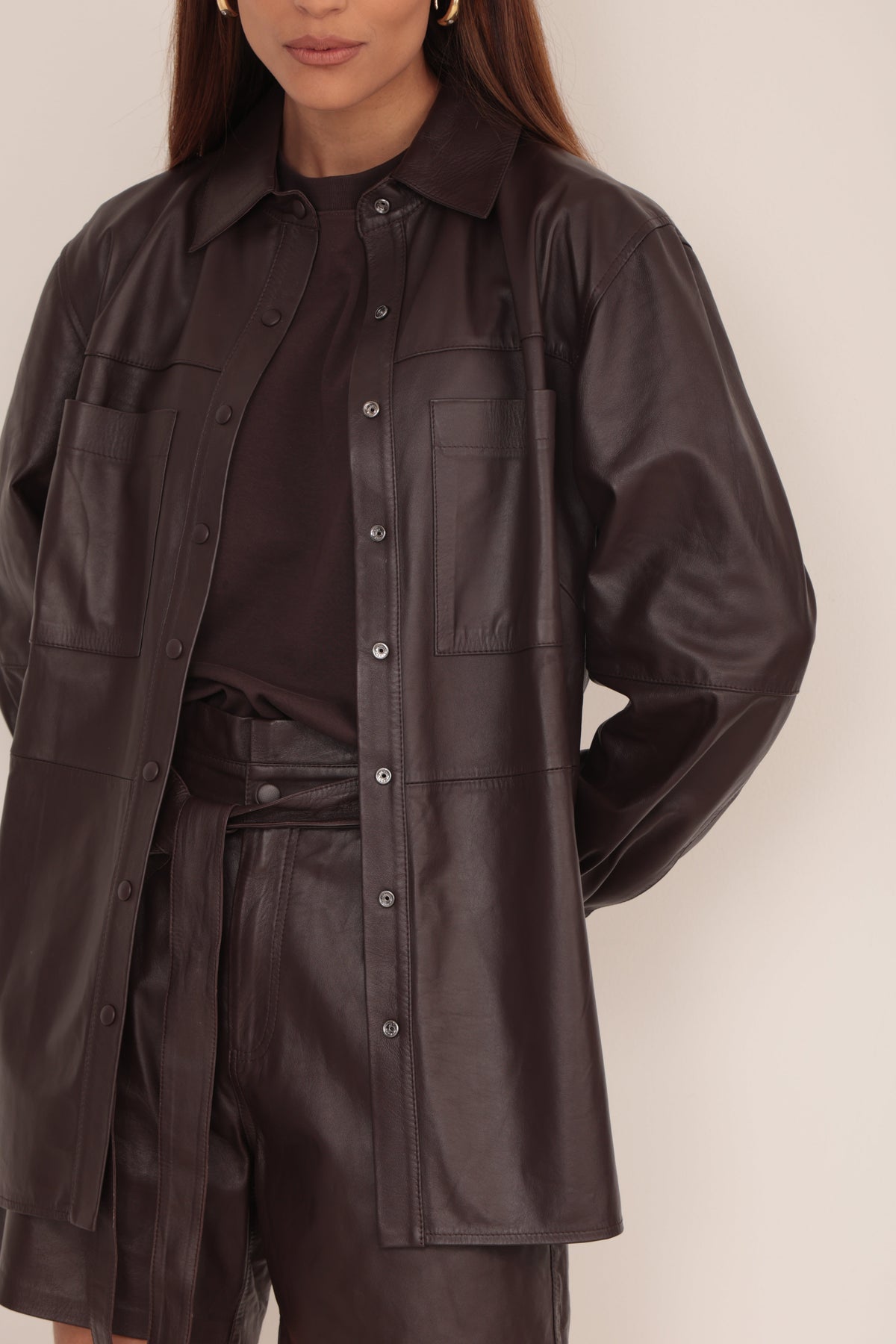 Camisa Over - Marrom Caf�