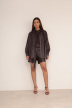 Camisa Over - Marrom Caf�