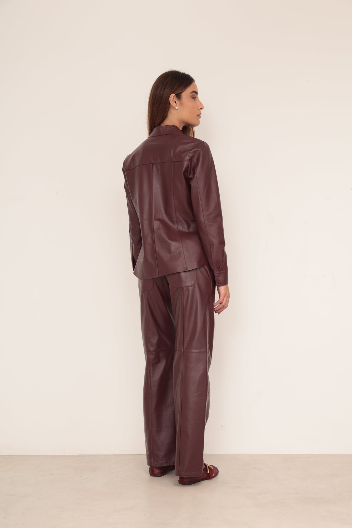 Camisa Bot�o - Marsala