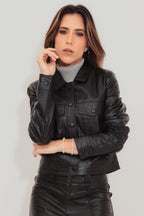 Jaqueta Bot�o - Croco