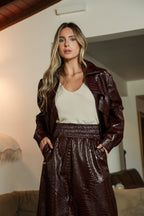 Jaqueta Over Alexia Over - Croco Caf�