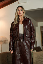 Jaqueta Over Alexia Over - Croco Caf�