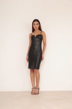 Vestido Tubinho Decote V - Preto