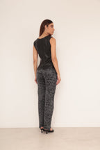 Blusa Regata Couro - Preto