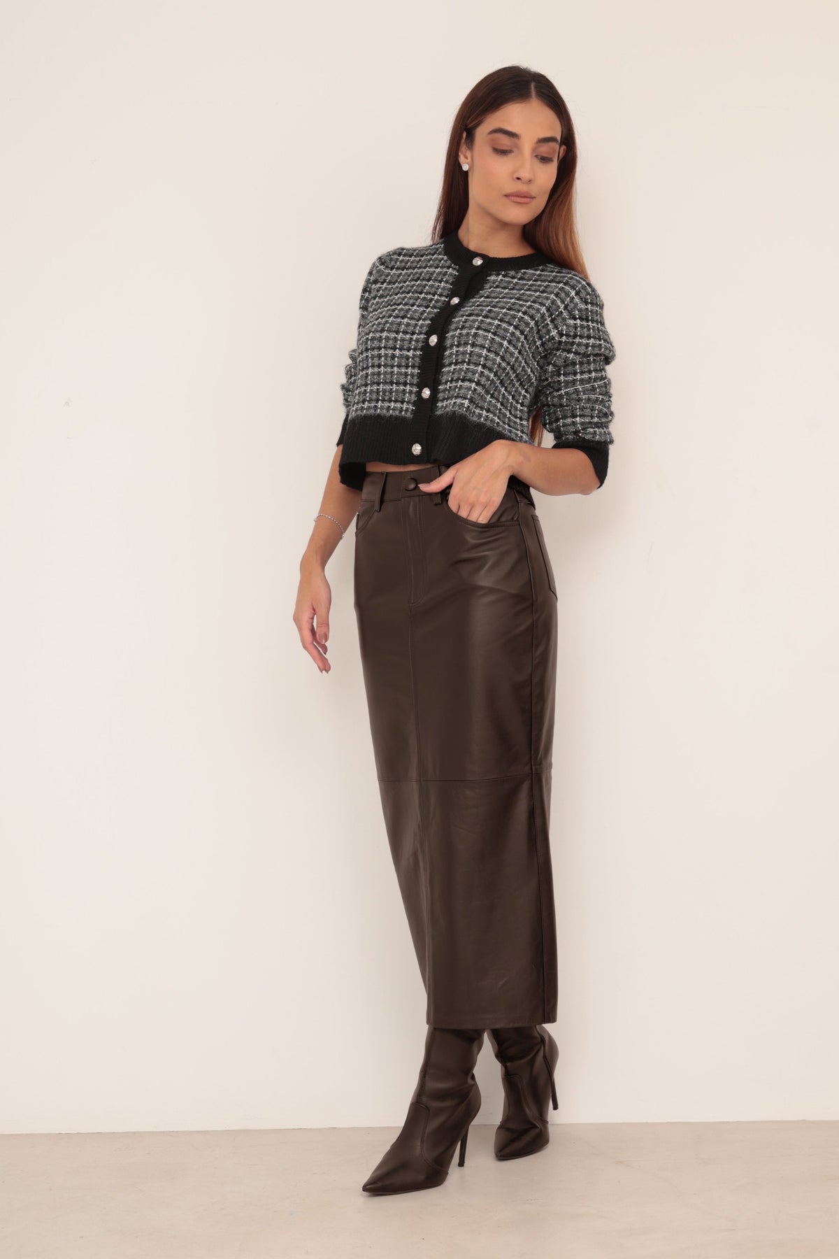 Saia L�pis Longuete Caf�