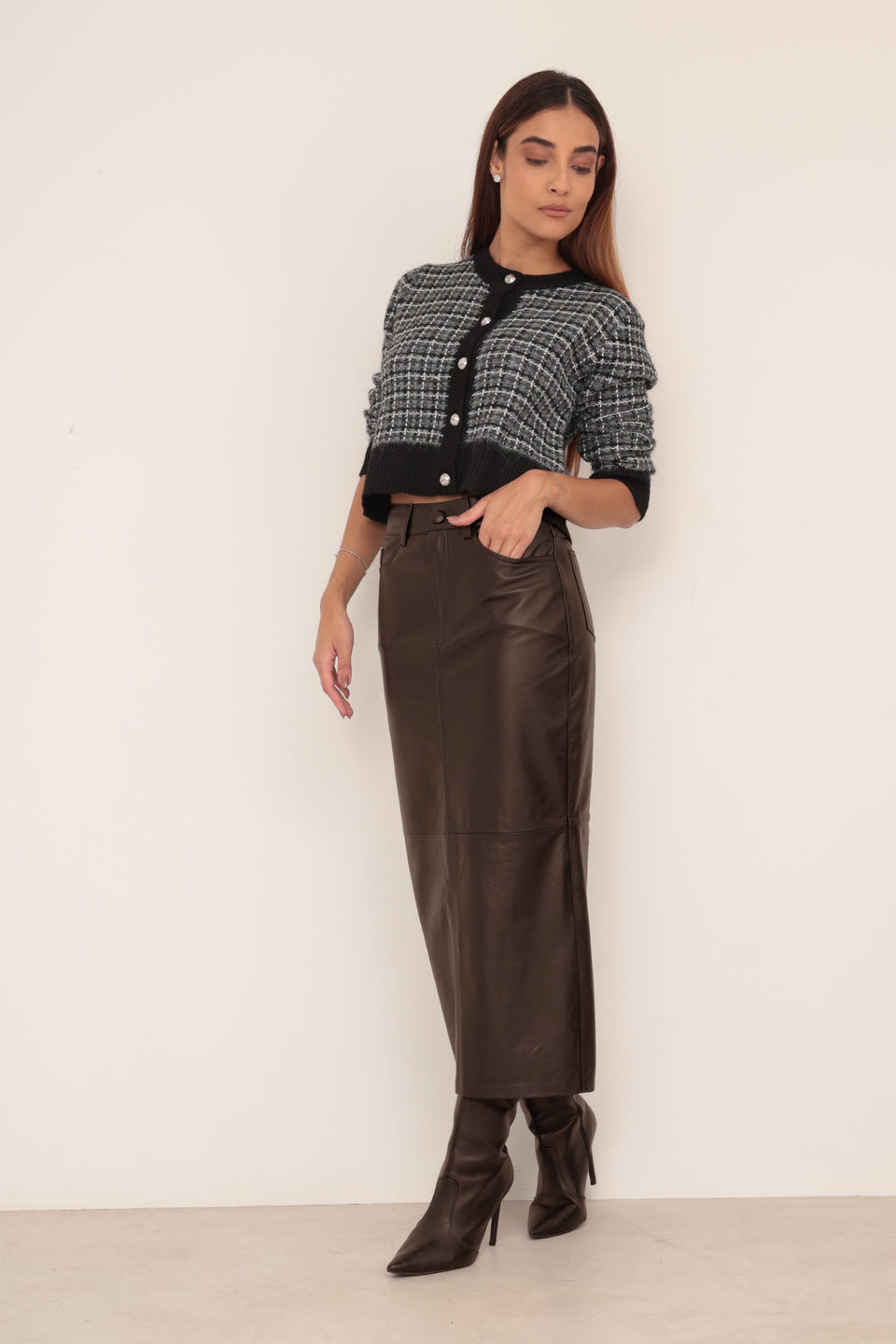 Saia L�pis Longuete Caf�