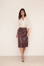 Saia Midi Bolso - Marsala