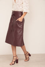 Saia Midi Bolso - Marsala