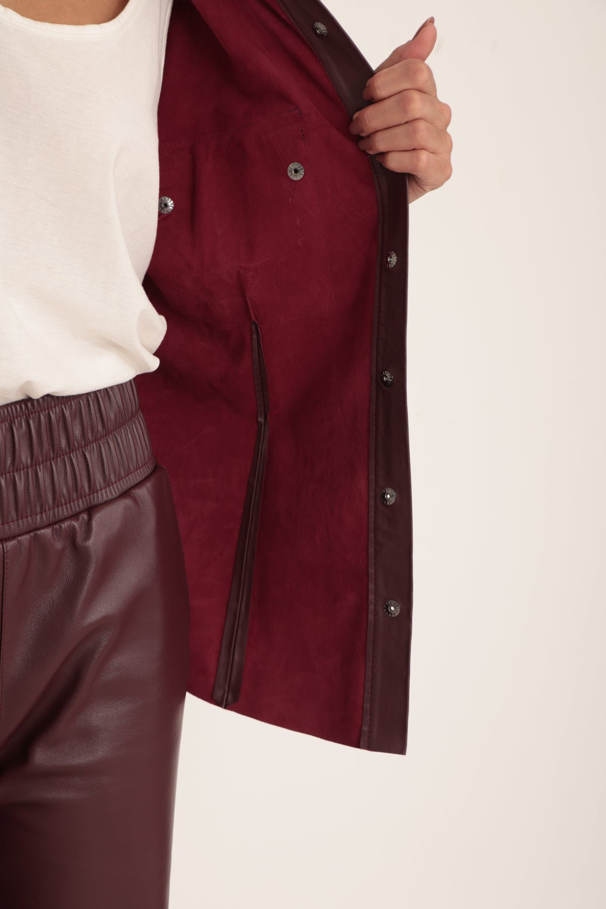 Camisa Bot�o - Marsala